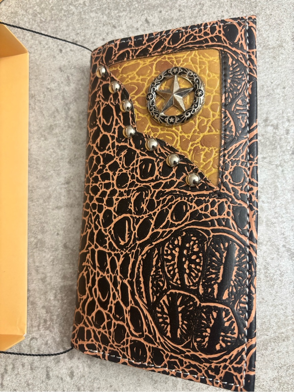 Tems Collection Western Cowboy Long Wallet Star Concho NIB